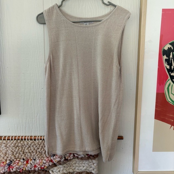Barefoot Dreams Other - Barefoot Dreams Sleeveless Knit Tank in Light Beige